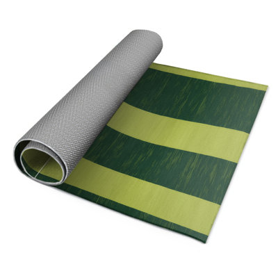 Tapis d'intérieur et d'extérieur à carreaux vert