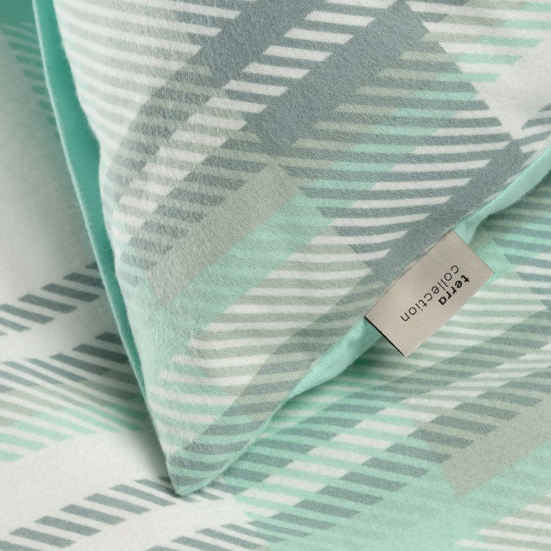 Cotton Plaid Duvet Cover Set with Pillowcases