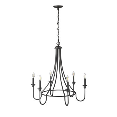 Lustre classique / traditionnel à 6 lumières de style bougie Artemis