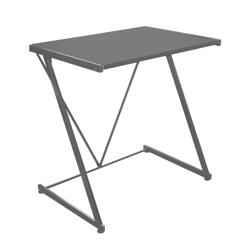 Metal Base Writing Desk, Silver