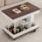 29.5"L Modern End Table With Lockable Swivel Wheels, Multifunctional Side Table With 360°Rotating Lift-Top, Industrial Accent Table With Storage Space For Living Room, White-583935042