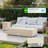  56-Inch Rectangle Iron Gas Fire Pit Table, Includes Tank Cover and Wind Guard-2088043293