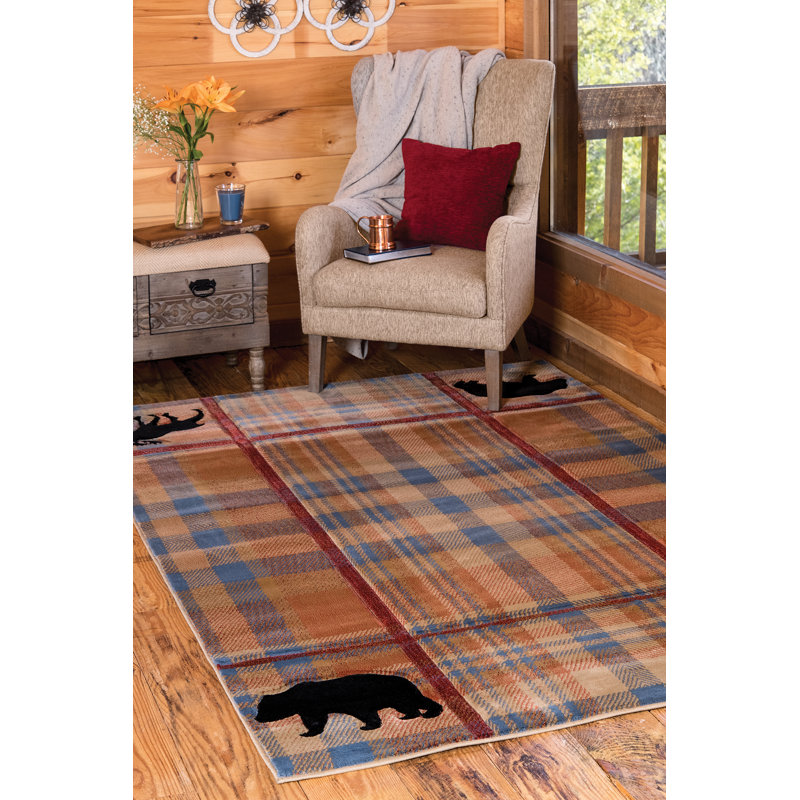 Engleman Plaid Water Resistant Kitchen Mat