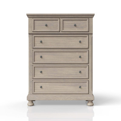 Antique Gray 5 Drawer Chest