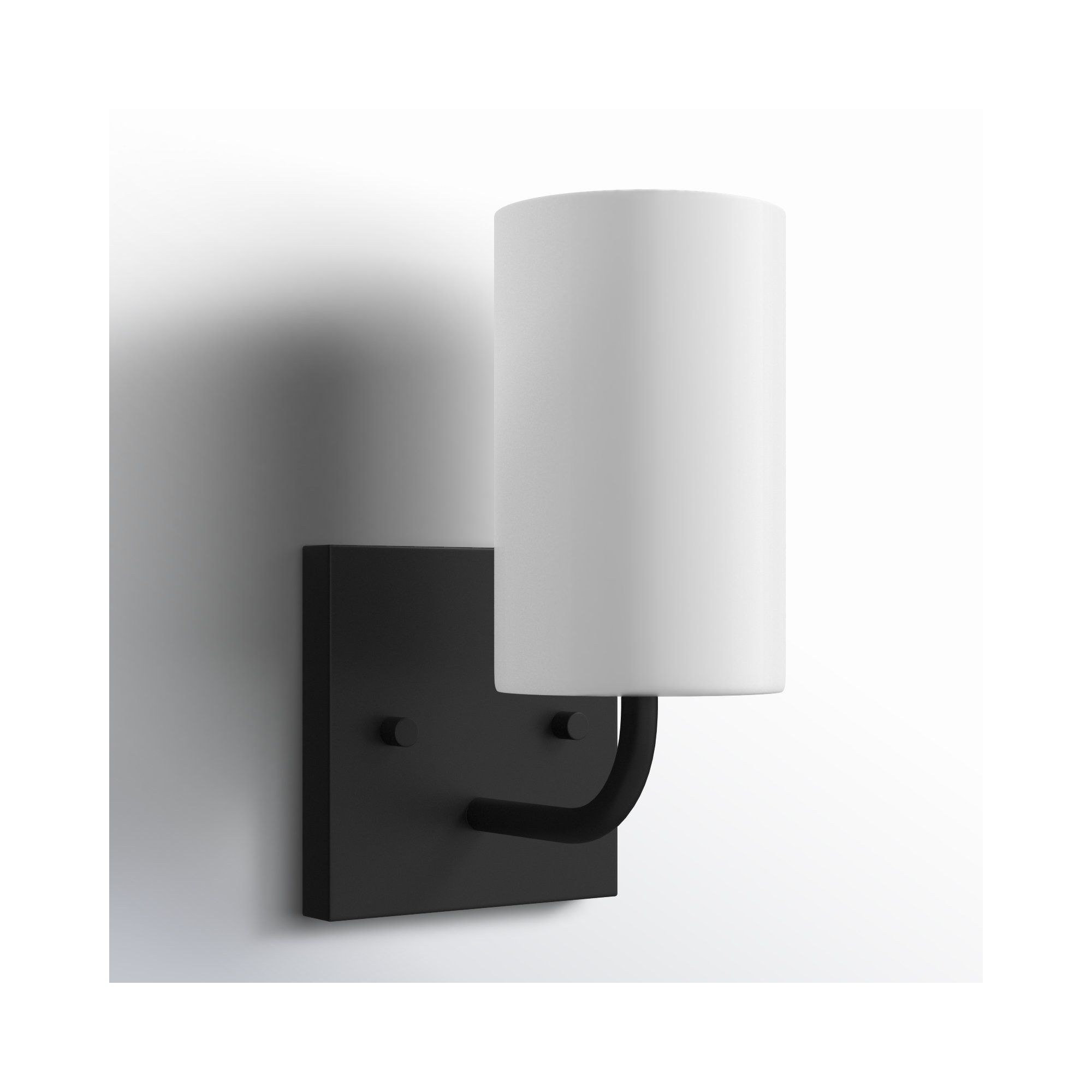 Single Dimmable Vanity Light, Midnight Black, No