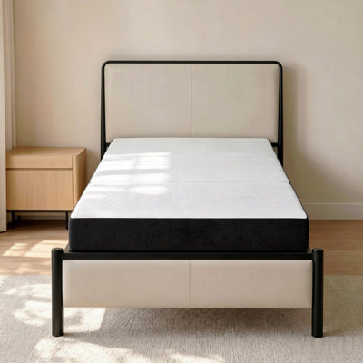 6 Inch Trifold Memory Foam Mattress, Portable Foldable Mattress For Camping, Rv, Travel, Yoga & Guest Use, Made In Usa