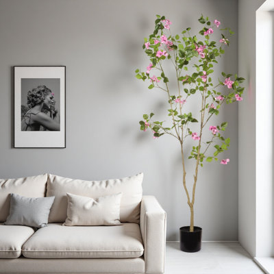 Arbre de bougainvillée de 6 pieds, arbre à fleurs réaliste et plantes en pot sont utilisés pour la décoration intérieure de bureau à domicile