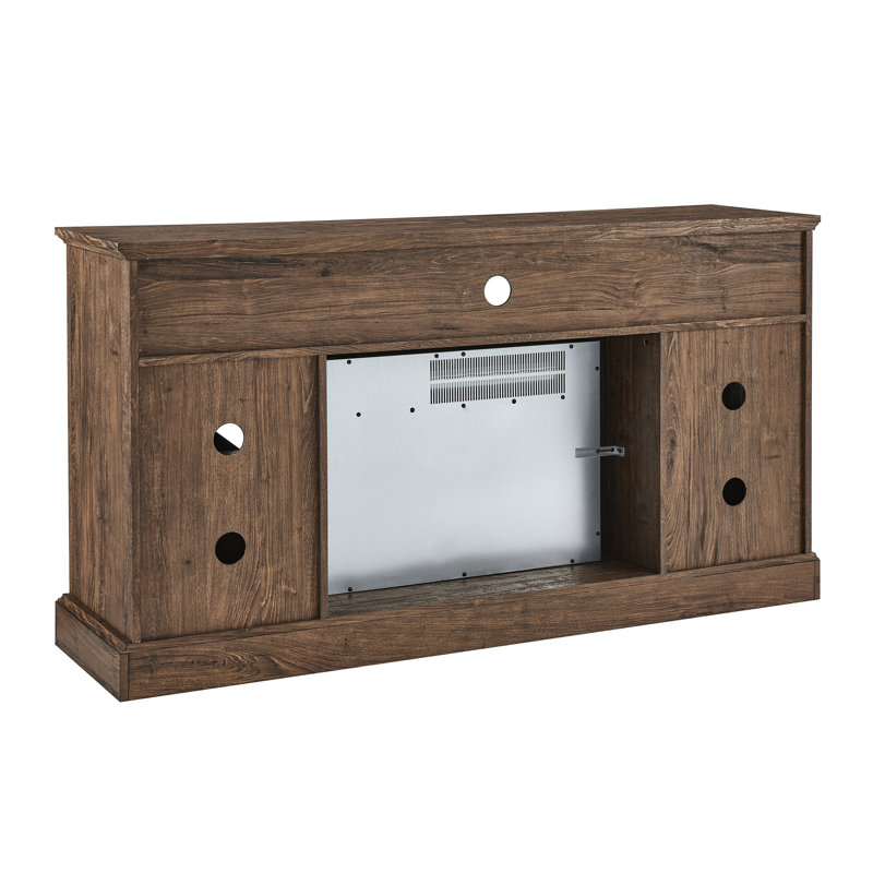 Meuble audio-vidéo 60 po avec porte, Bois brun
