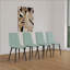 Ensemble de 4 tables de salle à manger en MDF et chaises de salle à manger modernes