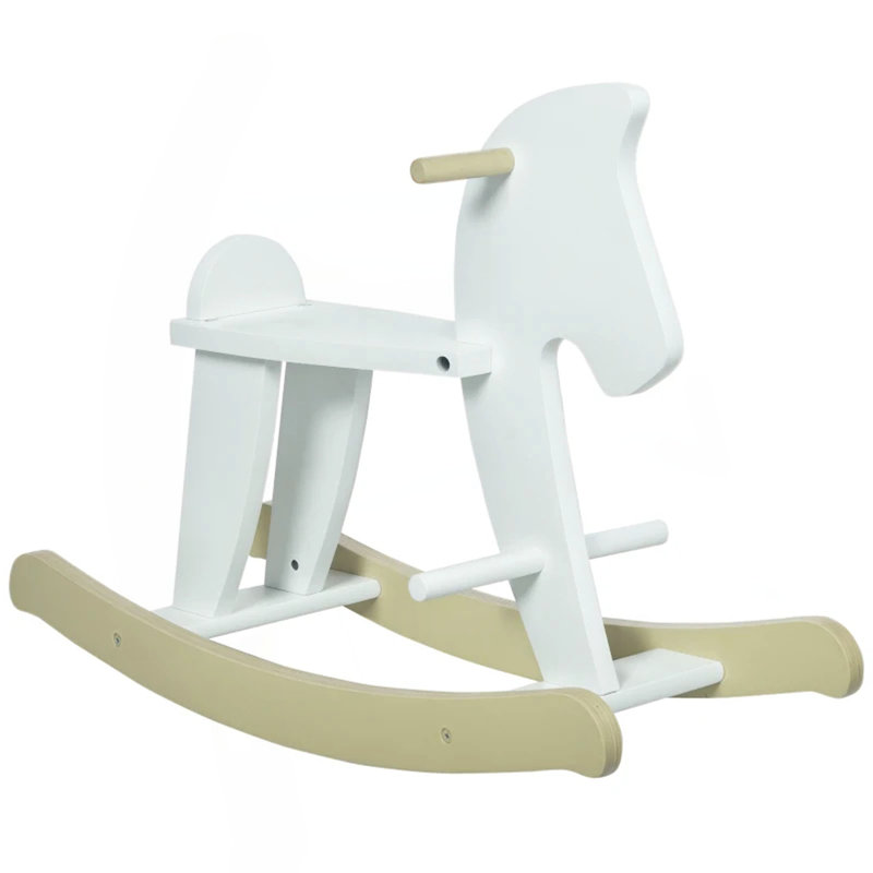 Cheval à bascule classique, cheval à bascule en bois pour tout-petit