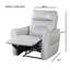 Fauteuil inclinable électrique Taupe avec accoudoirs évasés et suspension à ressorts