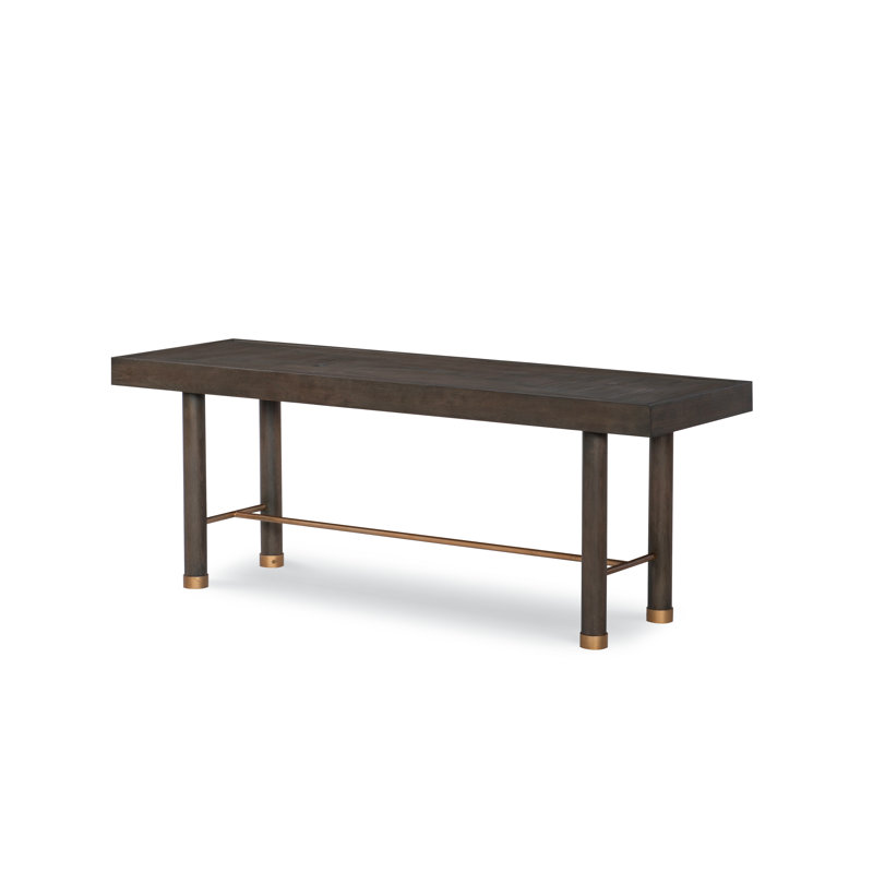 Biscayne Solid Wood Dining Bench, Mink Gray