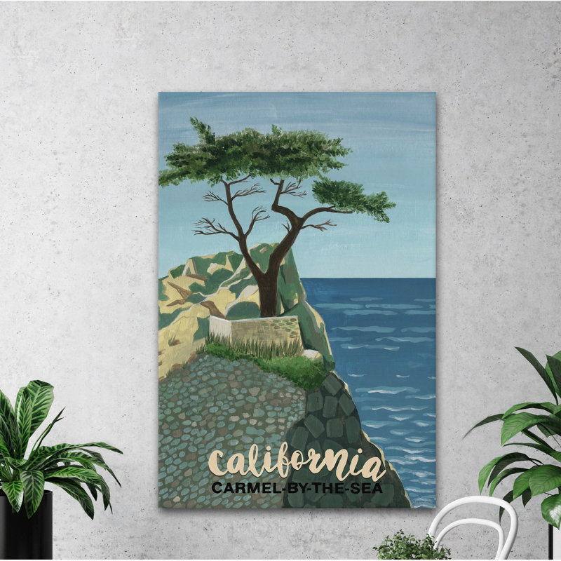 «The Lone Cypress Tree», impression sur toile tendue, H 30 po x l 20 po x P 1,5 po