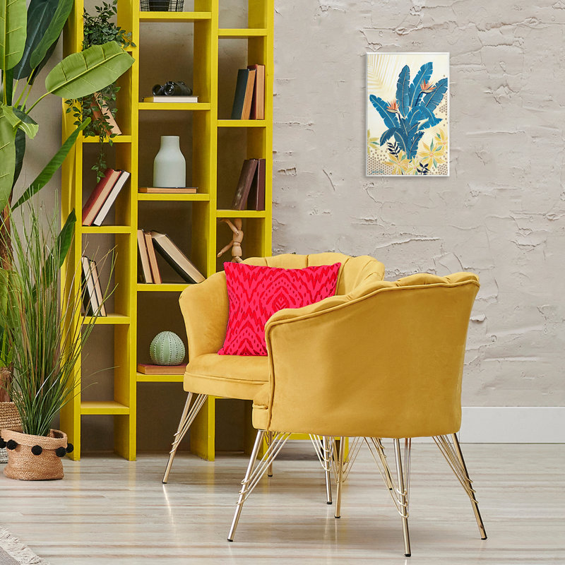 "Blue Birds Of Paradise", art mural par Jennifer Peck, H 15 po x l 10 po