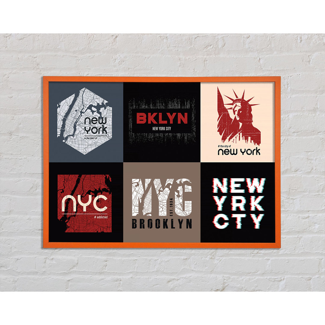 Hankerson New York Signs - Einzelne Bilderrahmen Kunstdrucke