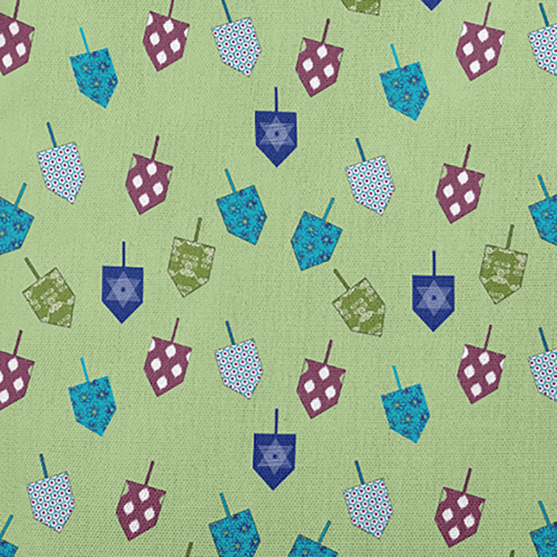 Coussin Hanukkah , 18 po x 18 po, Carré
