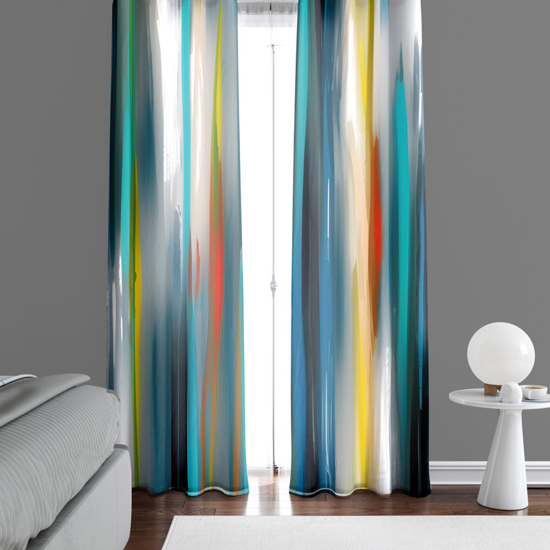 Beunca Semi Sheer Curtain Pair, 56" W x 78" L