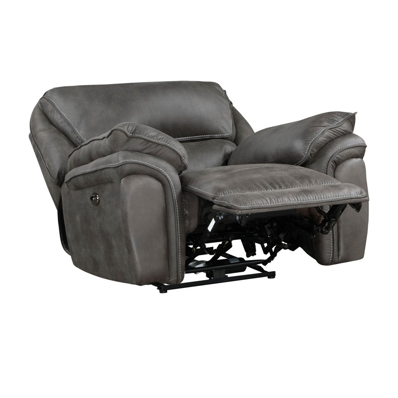 Kristeena Upholstered Power Reclining Home Theater Seat, Gray