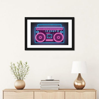 " Boombox Neon " by Octavian Mielu