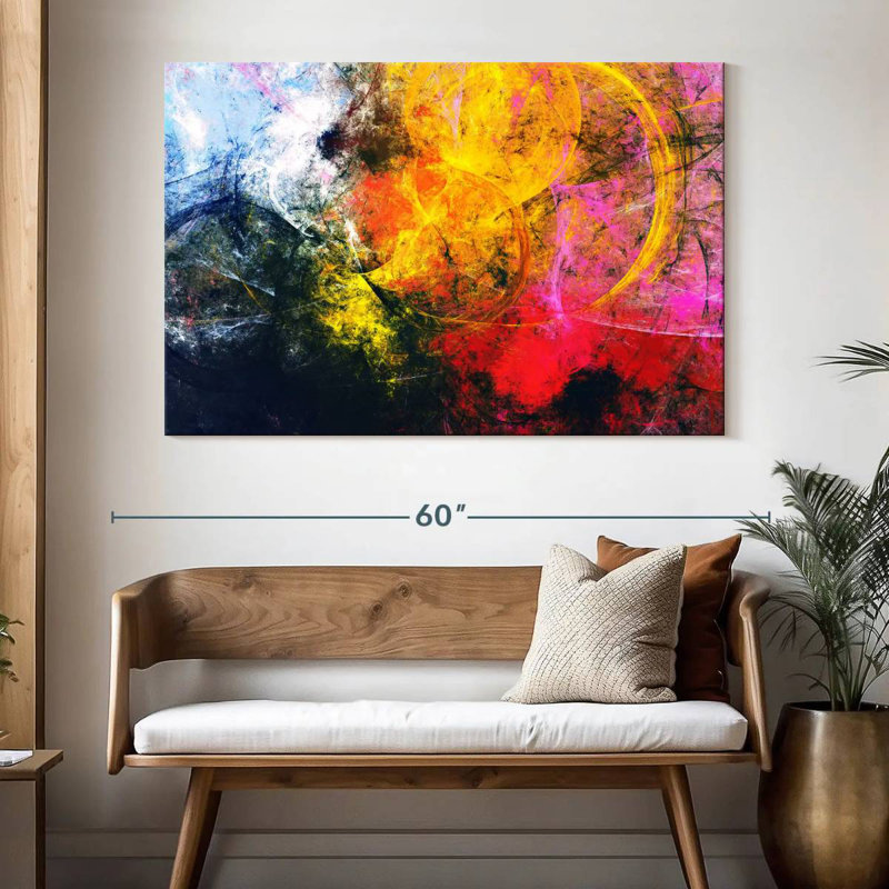 Avery Fiery Abstract, 34" H x 51" W