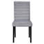 Chaises d'appoint à structure en bois noir, 2 pièces, revêtement en velours gris, 2 pièces Simple Dine, espace repas décontracté