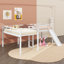 Lit mezzanine simple en L avec échelle et toboggan-246153434