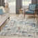 Azema Abstract Modern Machine Woven Area Rug in Beige/Blue/Rust