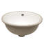 Lavabo de salle de bain ovale encastré en céramique 16,5 "x13,4" blanc avec trop-plein