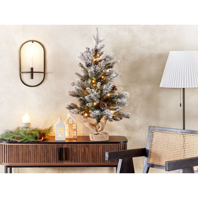 Künstlicher Weihnachtsbaum 90 cm Grün mit 50 LED-Leuchten