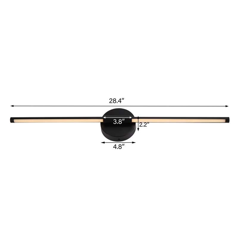 Dimmable LED Bath Bar, Matte Black