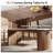 78.74" Extra Long Farmhouse Dining Table, Wooden Rectangular Dining Table With Dual Base-1658876324