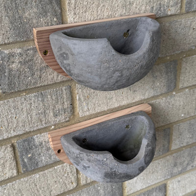 Concrete House Martin Bird Nest Box (set Of 2)