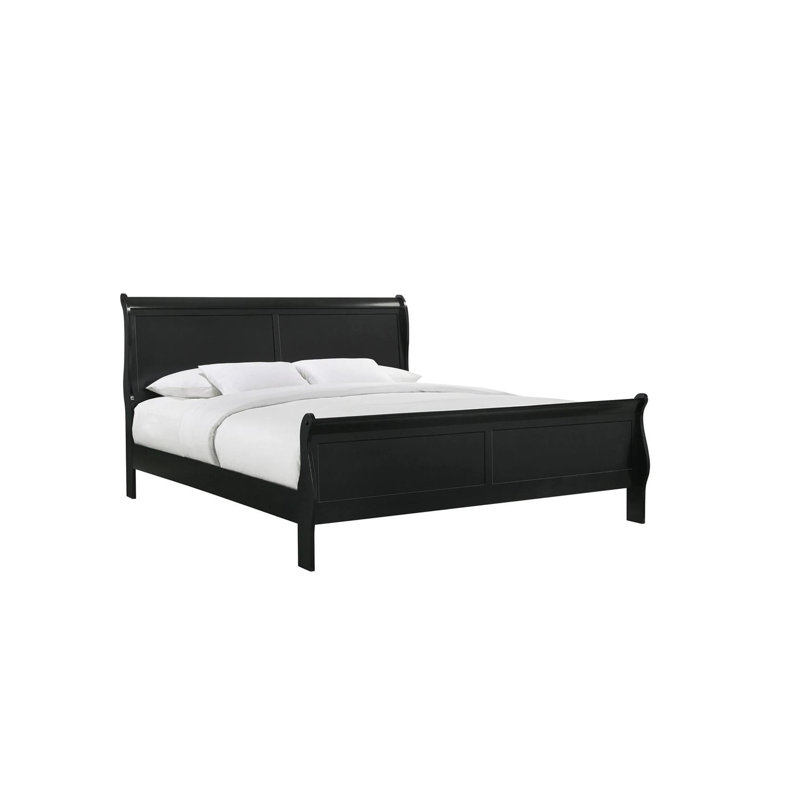 Mobilier de chambre à coucher Louis Phillipe, Noir, noir, noir, noir, Très grand lit