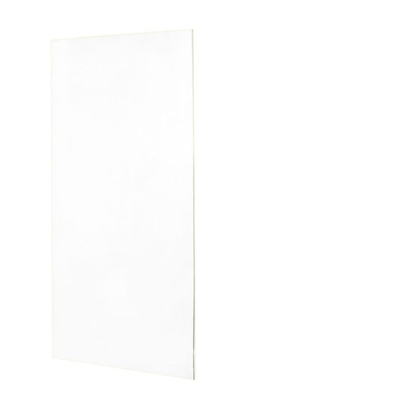 Solid Surface One Panel Shower Wall, White, 96" H x 36" W x 0.25" D