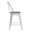 Tabouret à hauteur de comptoir toutes saisons avec siège en résine polyester Brinya-1772882657-1772882666