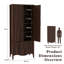 Armoire d'appoint de style rétro de 72 po avec portes cannelées Avenall