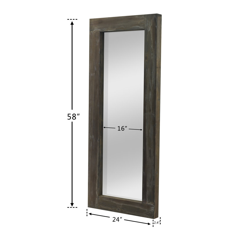 Miroir mural Mateus, Brun antique, 58 po x 24 po