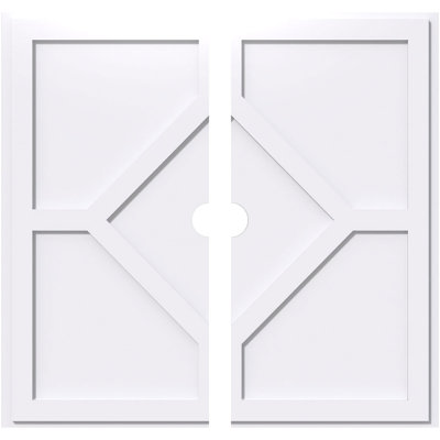 Médaillon de plafond contemporain en PVC de qualité architecturale de 38 po x P 3 po x P 13 1/4 po x P 1 po