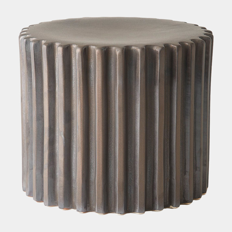 Gear Stool Matte Brown, 13" H x 16" W x 16" D