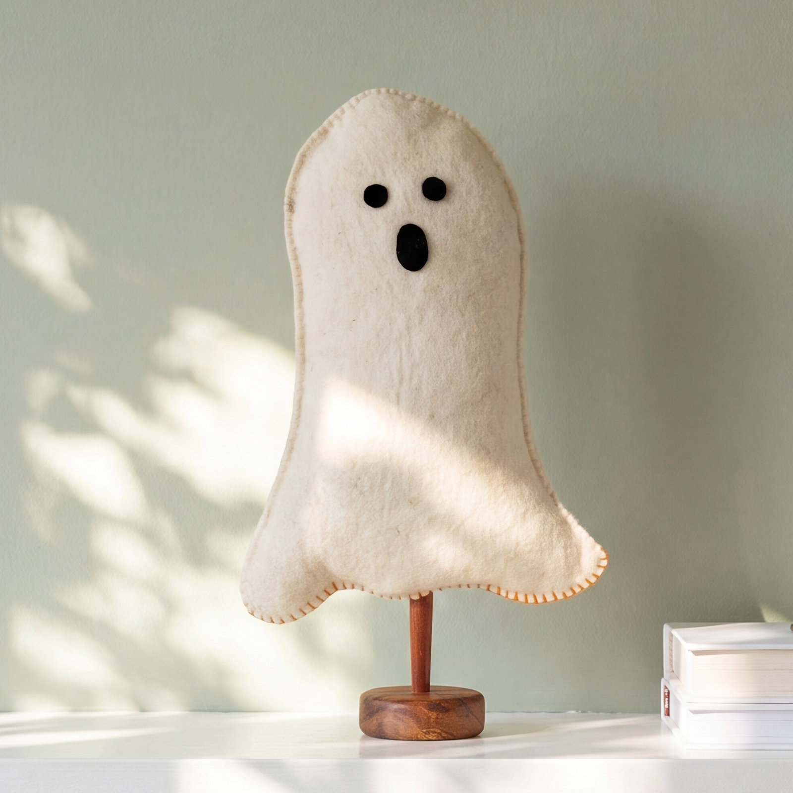 Felt Ghost Halloween Figurine