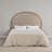 Oak & Linen Arch Queen Size Headboard-2124893138
