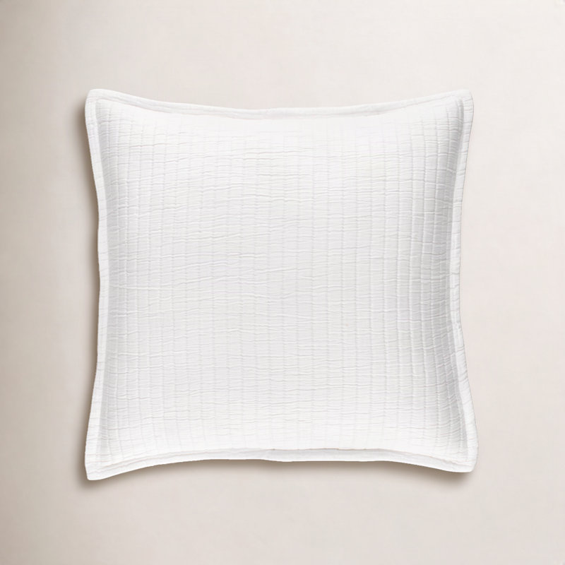 Boyfriend Matelasse Sham, Euro, White