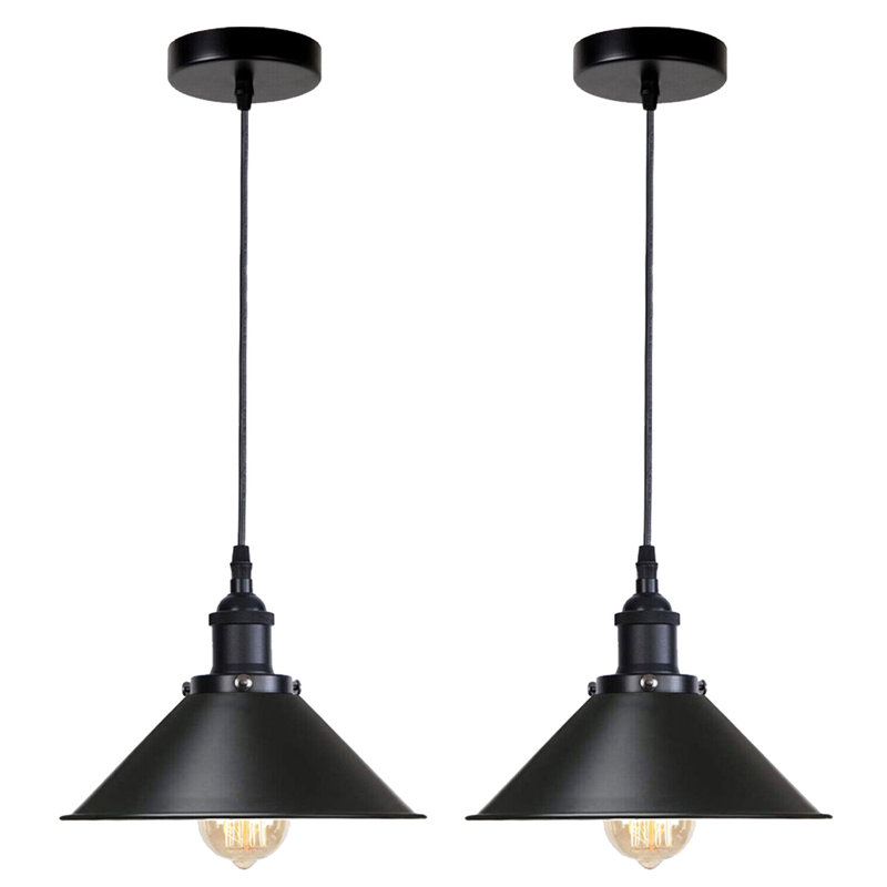 Heriberto 2 - Light Black Single Pendant, No