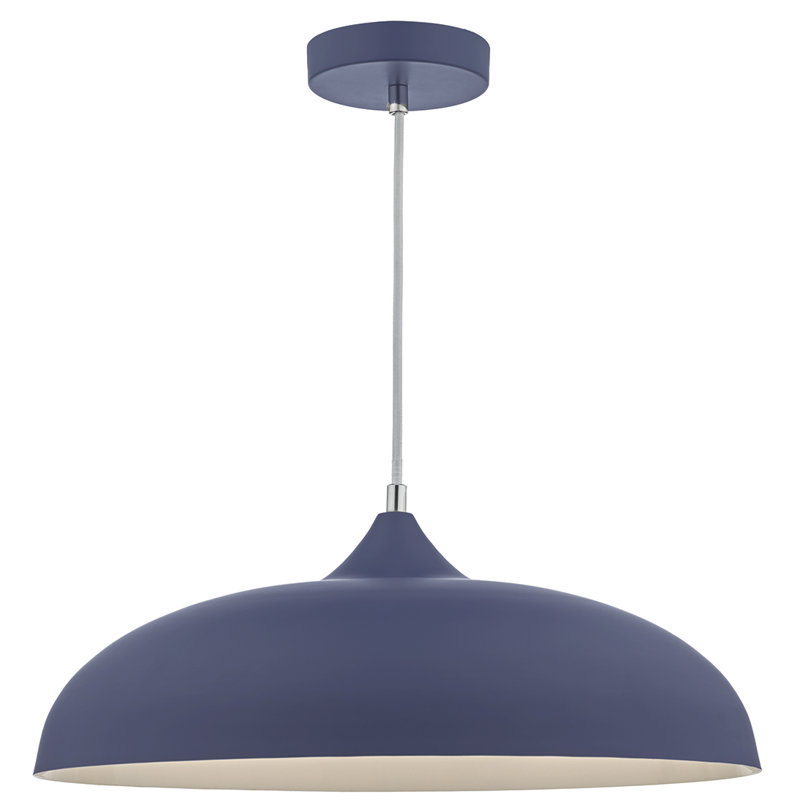 Calzada 1 - Light Dome Pendant, 45cm x 19 cm, Blue