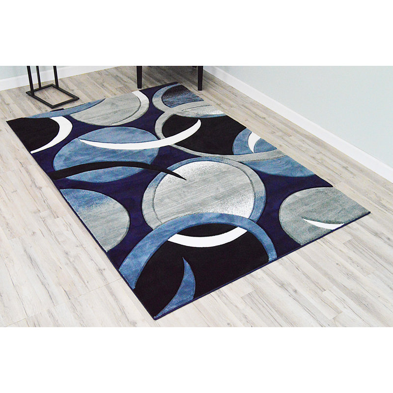 Mccampbell Abstract Indoor Rug, Rectangle 6'6'' x 9'2''