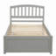 Structure de lit plateforme simple avec lit gigogne-322571256