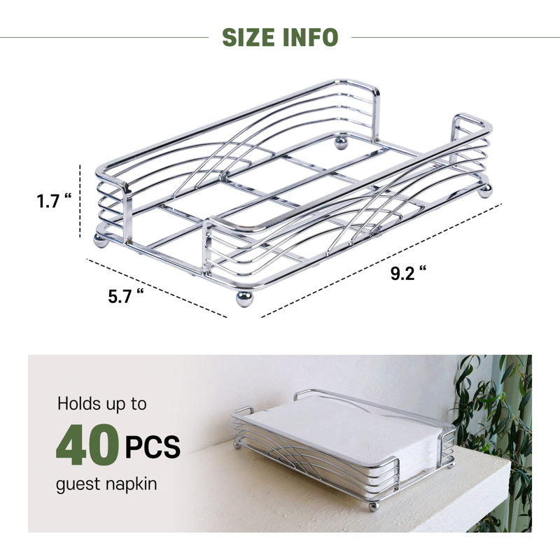 Countertop Napkin Organizer, Silver