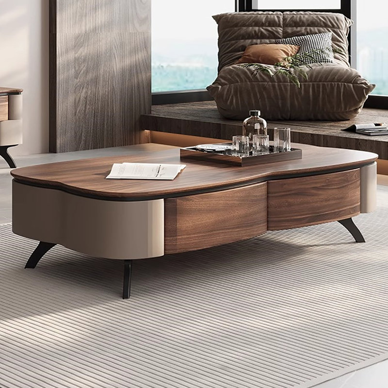 Table basse à quatre pieds avec rangement, H 15 po x L 55,1 po x l 29,5 po