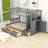 Eadon Kids Twin Over Twin/Full 3 Drawers Bunk Bed with Storage Shelves, Convertible Bottom Bed-637939160