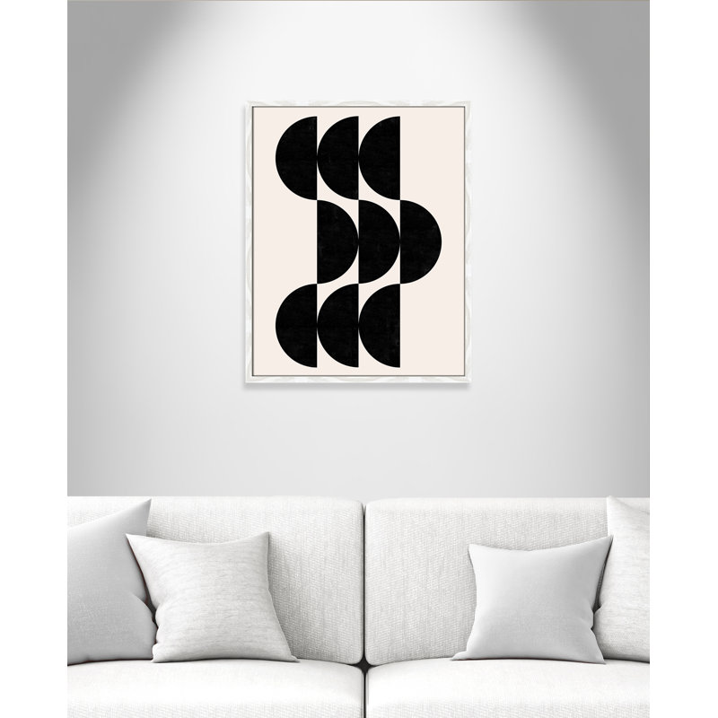 Impression de formes par Dotz, 23.5'' W x 29.5'' H, White Woodgrain, Framed Print